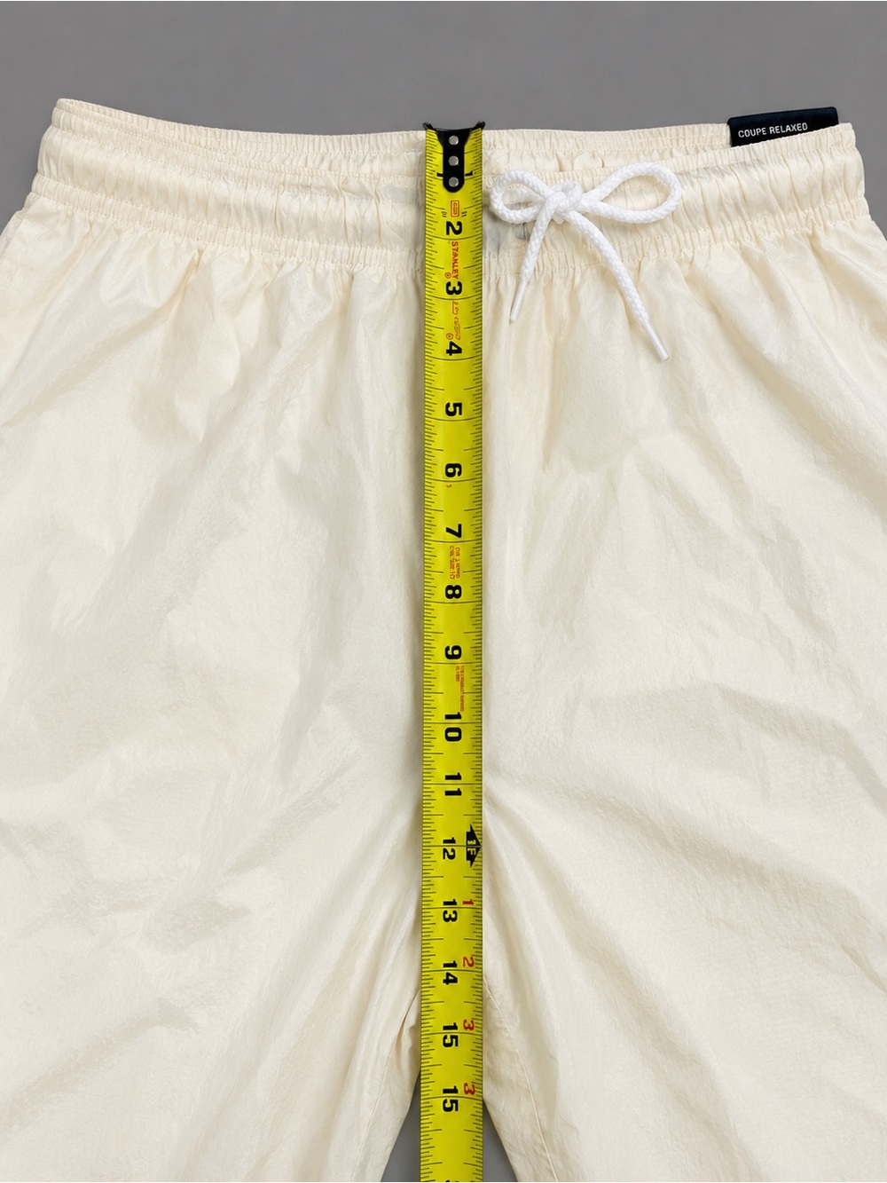 LCKR Men’s Relaxed Fit Track Pants Large Cream Nylon Wide Leg - Picture 6 of 6
